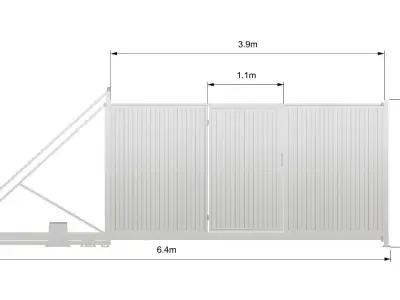 Sliding gates 3D model