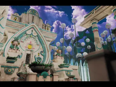 Stylized Ancient Temple Low-poly 3D model