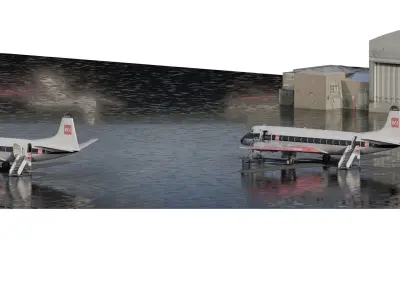 Vickers Viscount V700 and Viscount V800 3D model