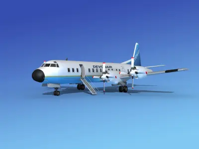Lockheed L-188 Electra II HP Devonair 3D model