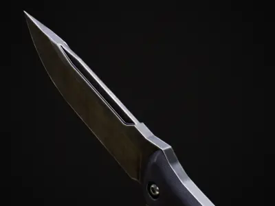 Knife Low-poly 3D model 37