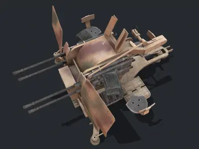 Flak38  Low-poly 3D model
