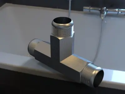 Tee fitting Free 3D model