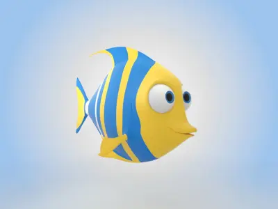 Angelfish fish 3D model