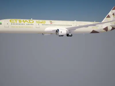 Etihad 787-9 Dreamliner 3D model