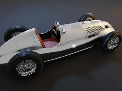 Mercedes-Benz W165 1939 Realistic of Classic Grand Prix Car 3D model