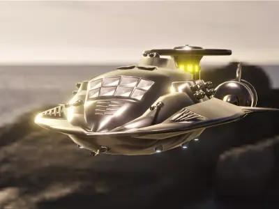 Spaceship for Battle 3D 3D model