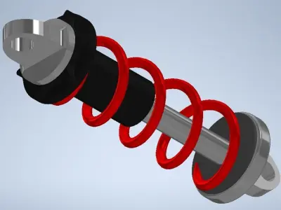 Shockbreaker coil spring 3D model