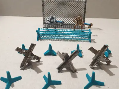 Anti-tank barricades 3D model