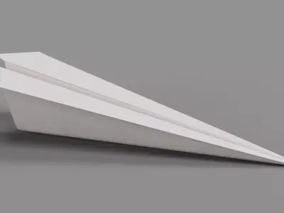 Paper Plane V1 Low-poly 3D model
