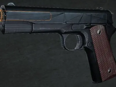 game ready colt 1911 Low-poly 3D model