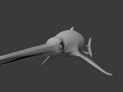 Dolphin ictiosaurio rig Low-poly 3D model