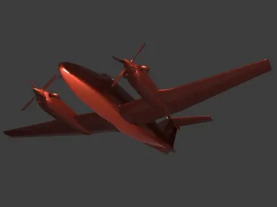 Beechcraft King Air B200 ready for 3D printing 3D print model