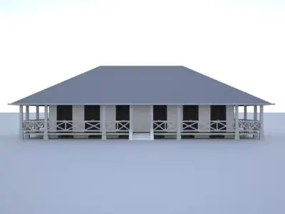 Colonial building 3D model