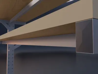 Modern office desk 3D model