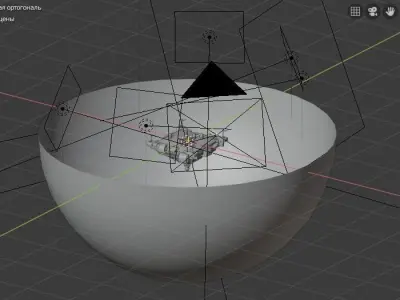 Game scene arena castle model Low-poly 3D model