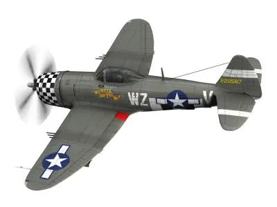 Republic P-47D Thunderbolt - No guts no glory 3D model