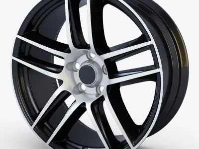 Boss 302 19 Laguna Seca wheel black 3D model