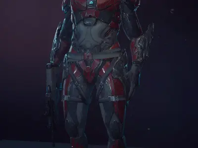 Robot Soldier  Low-poly 3D model