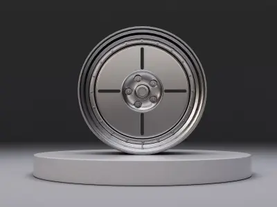 L4 wheel Low-poly 3D model