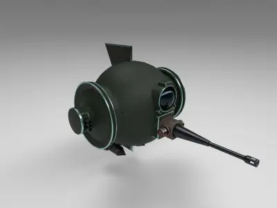 BattleDrone robot Free low-poly 3D model