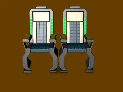 Aircraft seats 3D model