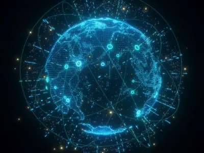 Animated Hologram Planet Earth For Cinema4d 3D model