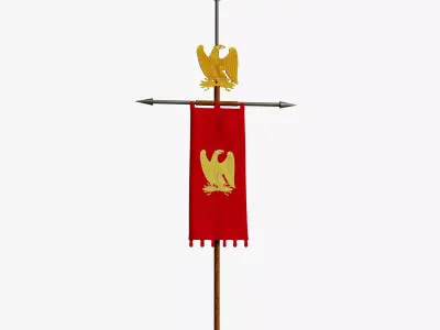 Ancient Roman Flag 3D model