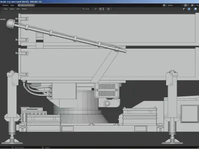 SAM missile launcher 1 of 3 Low-poly 3D model