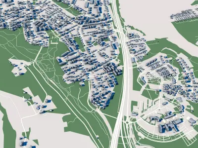 Cityscape Hameenlinna Finland 3D model