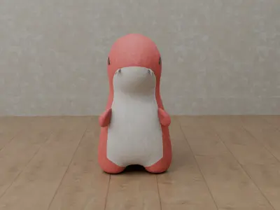 Dinosaur Plush Toy - T-Rex Low-poly 3D model