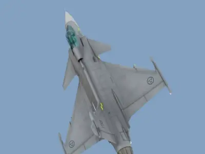 JAS 39C Gripen Low-poly 3D model