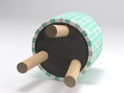 SCANDINAVIAN STOOL Free 3D model