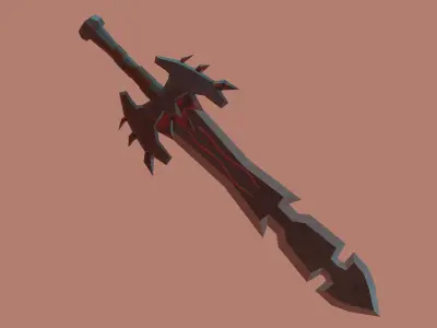 Low poly Demon Sword Free low-poly 3D model