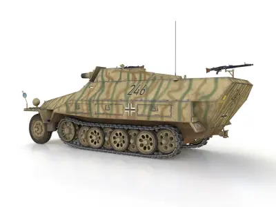 SDKFZ 251 - Ausf D - Stummel - 246 3D model
