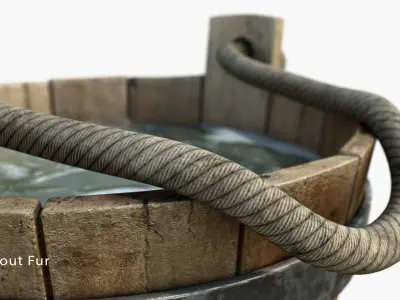 Medieval Bucket 8K PBR Textures 3D model