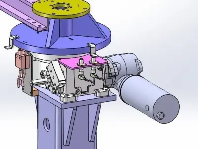 The rotary clamping mechanism 3D model