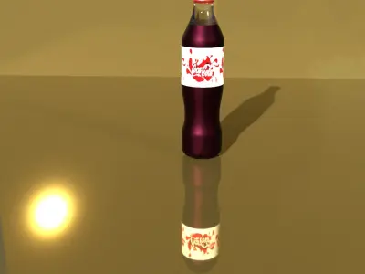 High-Quality 3D Model of a Coca-Cola Bottle - Photorealistic Low-poly 3D model