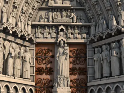 Cathedral Noter Dame de Paris 3D model