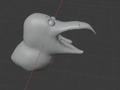 Vulture Head Sculpt Free 3D print model