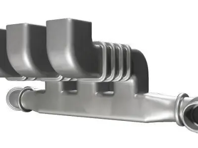 Classic Air Duct Low-poly 3D model