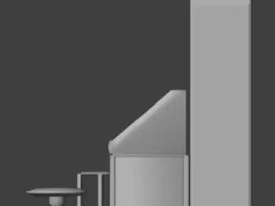 Modern Desk Furniture 3D model