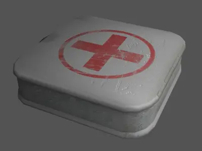 First Aid Kit Low-poly 3D model
