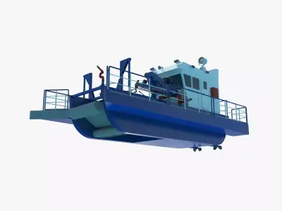 Trash Skimmer Boat 3D model
