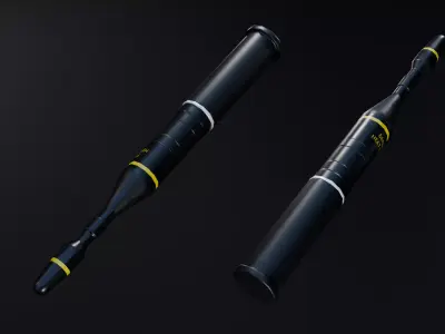 84mm HEAT 758 Carl Gustaf M3-M4 Low-poly 3D model