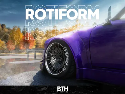 Rotiform 6 rims pack High and Low poly Low-poly 3D model