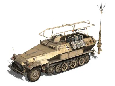 SDKFZ 251 3 - Ausf B - Communications Vehicle - 15PD 3D model