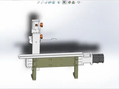 Gear magnetic strip adjustment mechanism 3D model