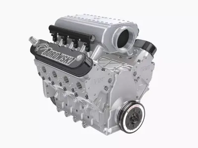 Noonan LS-Edge 495cui Borowski engine Low-poly 3D model