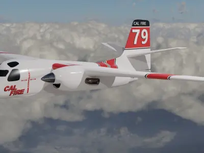 S-2T Cal Fire Bomber 3D model